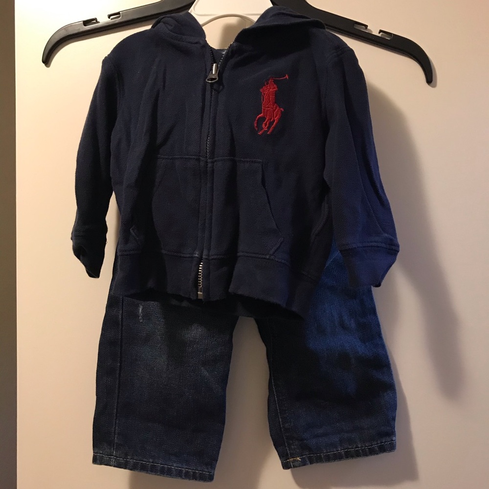 Ralph Lauren Baby Boy Zip up Jacket and Jeans